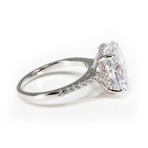4ct Oval-cut Hidden Halo Cathedral Engagement Ring