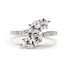 Load image into Gallery viewer, 2ct Bypass Marquise-cut Two-Stone Engagement Ring
