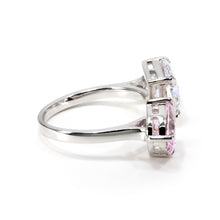 Load image into Gallery viewer, Pink Pear-shape and Emerald-cut Two-Stone Engagement Ring
