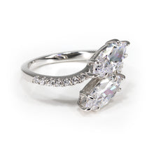 Load image into Gallery viewer, 2ct Bypass Marquise-cut Two-Stone Engagement Ring
