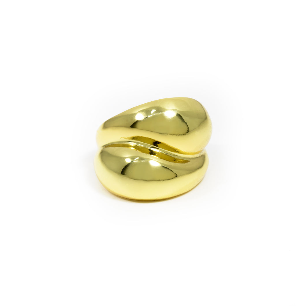 Adjustable Minimalist Gold Plated Geometric Ring