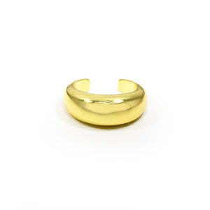 Adjustable Minimalist Yellow Gold Plated Dome Ring