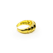 Load image into Gallery viewer, Adjustable Minimalist Yellow Gold Plated Twisted Dome Ring
