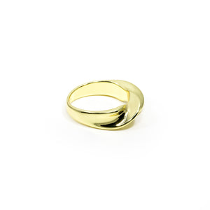 Adjustable Minimalist Yellow Gold Plated Twisted Band